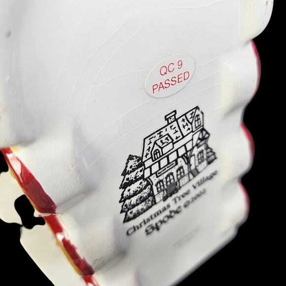 Spode Covered Candy Dish Train‎ Engine Ceramic 2002 Christmas Tree Village READ - Picture 8 of 11